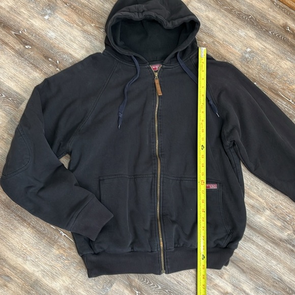 VTG BackCountry Outfitters Men's Waffle Knit Jacket Size L Full Zip Faded Black - Picture 12 of 16